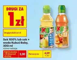Biedronka Sok 100% Kubuś Baby oferta