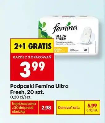 Biedronka Podpaski Femina Ultra Fresh oferta