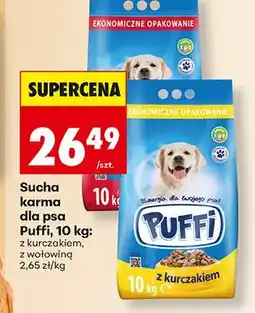 Biedronka Sucha karma dla psa Puffi z wołowiną oferta