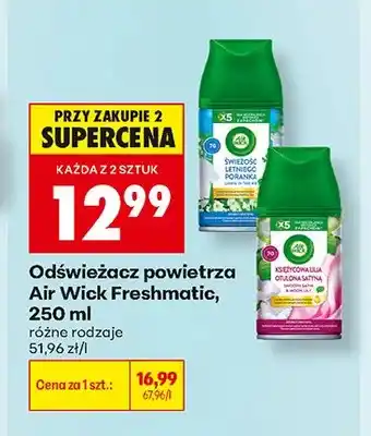 Biedronka Odświeżacz powietrza Air Wick Freshmatic Świeżość Letniego Poranka oferta