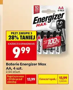 Biedronka Baterie Energizer Max AA 4-pak oferta