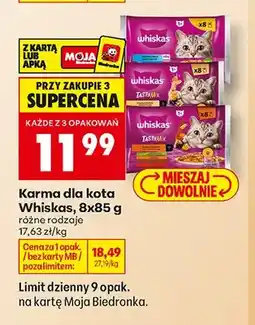 Biedronka Karma dla kota Whiskas 8-pak oferta