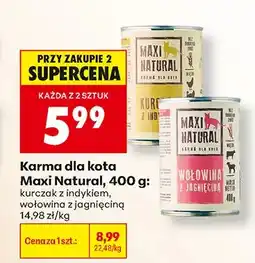Biedronka Karma dla kota Maxi Natural kurczak z indykiem oferta
