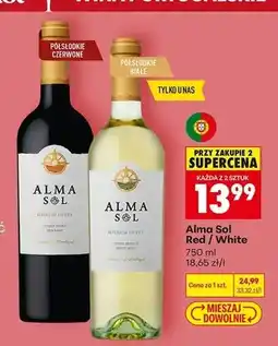 Biedronka Wino półsłodkie czerwone Alma Sol Red oferta