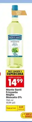 Biedronka Wino bezalkoholowe Monte Santi Frizzante Mojito Moscato 0% oferta