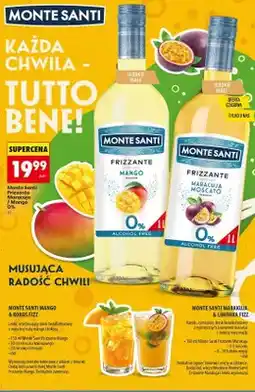 Biedronka Wino bezalkoholowe musujące Monte Santi Frizzante Mango 0% oferta