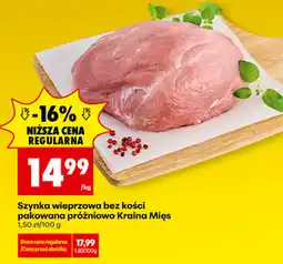 Biedronka Szynka wieprzowa bez kości pakowana próżniowo Kraina Mięs oferta