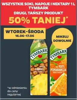 Netto Wszystkie soki, napoje i nektary 1l Tymbark oferta