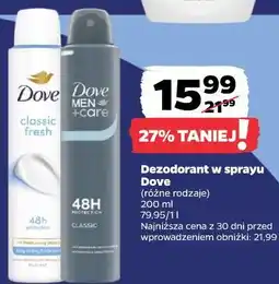 Netto Dezodorant w sprayu Dove (różne rodzaje) oferta