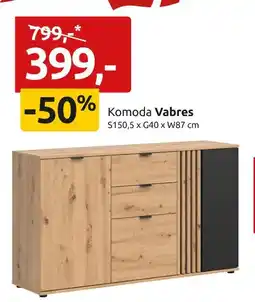 Black Red White Komoda Vabres S150,5 x G40 x W87 cm oferta