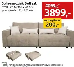 Black Red White Sofa-narożnik Belfast oferta
