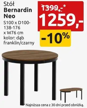 Black Red White Stół Bernardin Neo oferta