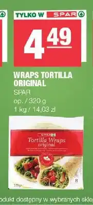 Spar Wraps Tortilla Original SPAR oferta