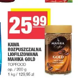 Spar Kawa rozpuszczalna liofilizowana Mahika Gold oferta