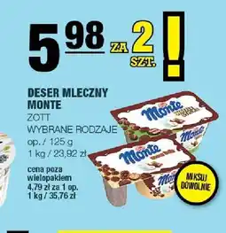 Spar Deser mleczny Monte Zott 2-pak oferta