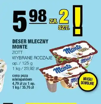 Deser mleczny Monte Zott 2-pak