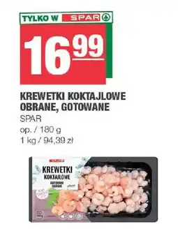 Spar Krewetki koktajlowe obrane gotowane Spar oferta