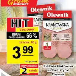 Gram Market Kiełbasa krakowska sucha z szynki Olewnik oferta