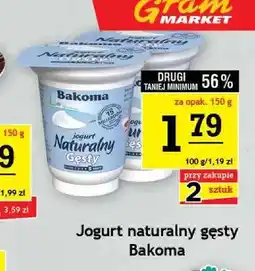 Gram Market Jogurt naturalny gęsty Bakoma oferta