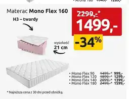 Black Red White Materac Mono Flex 120 H3 oferta