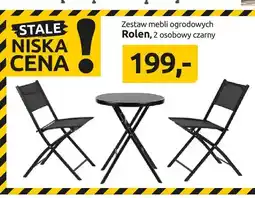 Black Red White Zestaw mebli ogrodowych Rolen 2-osobowy czarny oferta