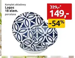 Black Red White Komplet obiadowy Lagos 18 elementów oferta