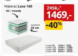 Black Red White Materac Luxo 90 H3 oferta