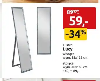 Black Red White Lustro Lucy wiszące 35x125 cm oferta