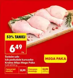 Biedronka świeże udo lub podudzie kurczaka Kraina Mięs Mega Paka oferta