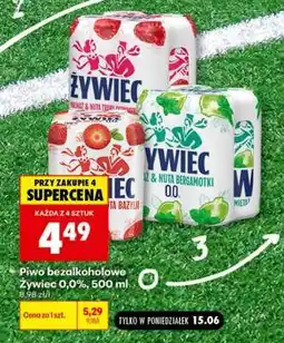Biedronka Piwo bezalkoholowe Żywiec 0,0 500 ml oferta