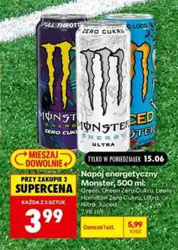 Biedronka Napój energetyczny Monster 500 ml oferta