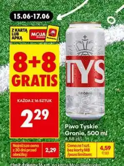 Biedronka Piwo Tyskie Gronie, 500 ml oferta