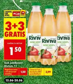 Biedronka Sok jabłkowy Riviva, 1 l oferta
