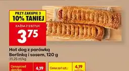 Biedronka Hot dog z parówką Berlinką i sosem , 120 g oferta