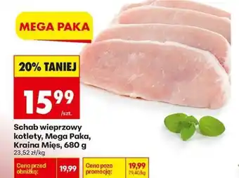 Biedronka Schab wieprzowy kotlety, Mega Paka, Kraina Mięs, 680 g oferta