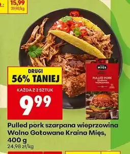 Biedronka Pulled pork szarpana wieprzowina Wolno Gotowane Kraina Mies, 400 g oferta