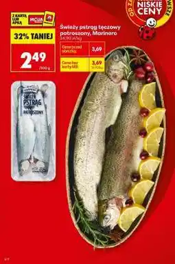 Biedronka Świeży pstrąg tęczowy patroszony Marinero oferta