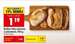 Biedronka Bułka fala ciemna z ziarnami, 110 g oferta