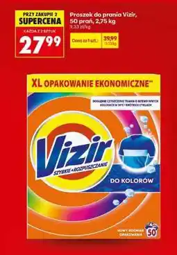 Biedronka Proszek do prania Vizir, 50 prań, 2,75 kg oferta