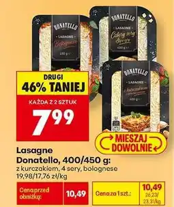 Biedronka Lasagne Donatello, 400/450 g oferta