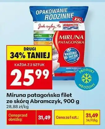 Biedronka Miruna patagońska filet ze skórą Abramczyk, 900 g oferta
