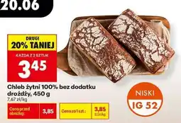 Biedronka Chleb żytni 100 % bez dodatku drożdży 450 g oferta
