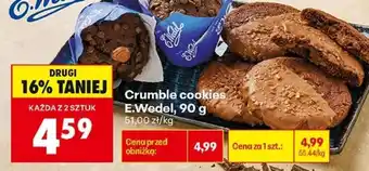 Biedronka Crumble cookies E.Wedel, 90 g oferta