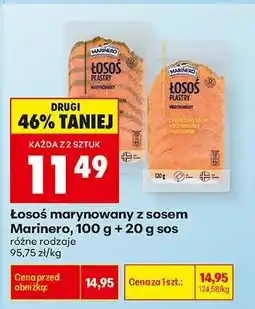 Biedronka Łosoś marynowany z sosem Marinero, 100 g + 20 g sos oferta