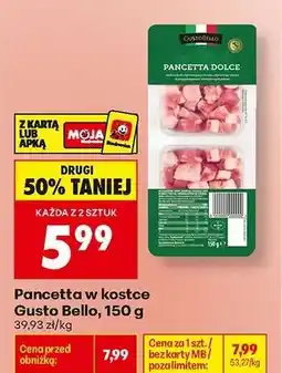 Biedronka Pancetta w kostce Gusto Bello, 150 g oferta