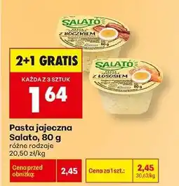 Biedronka Pasta jajeczna Salato, 80 g oferta