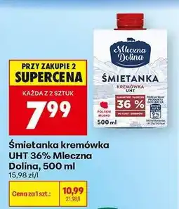Biedronka Śmietanka kremówka UHT 36% Mleczna Dolina, 500 ml oferta