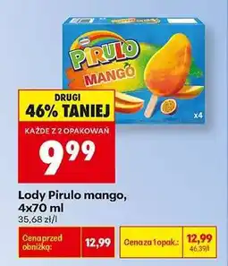 Biedronka Lody Pirulo mango, 4x70 ml oferta