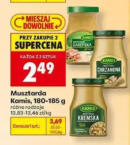 Biedronka Musztarda Kamis, 180-185 g oferta