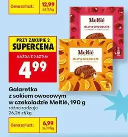 Biedronka Galaretka z sokiem owocowym w czekoladzie Meltié, 190 g oferta